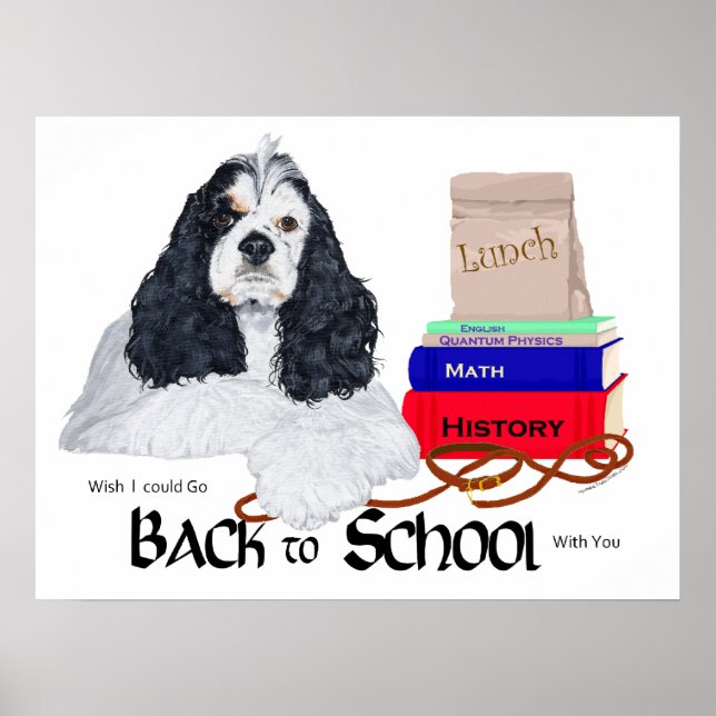 American Cocker Spanier zurück zur Schule Poster (Vorne)