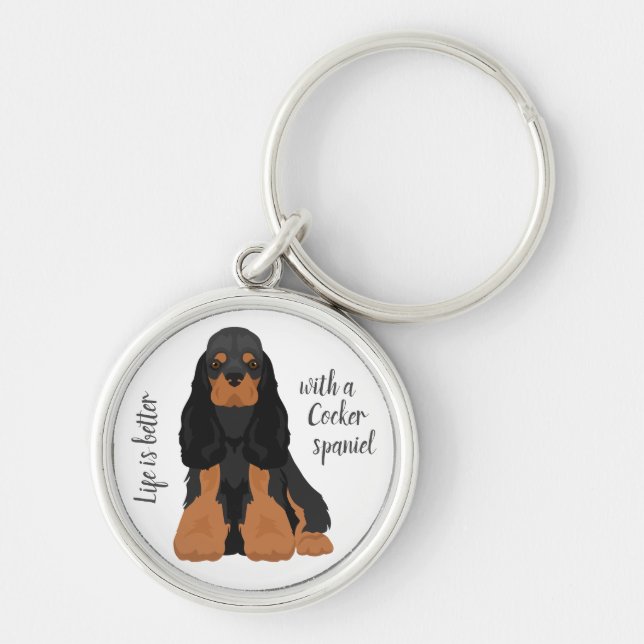 American Cocker Spanischer Hund Schlüsselanhänger (Vorne)