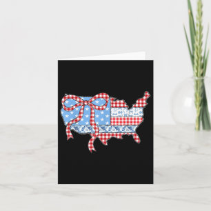 American Coquette Bow Patriotic Freedom Happy 4. Karte