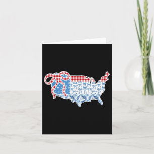American Coquette Bow Patriotic Freedom Happy 4. Karte
