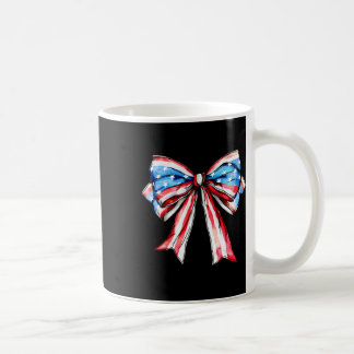 American Coquette Bow Patriotic Usa Flag Happy 4. Kaffeetasse