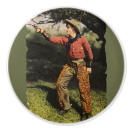 American Cowboy Gunslinger Draw Pull Keramikknauf
