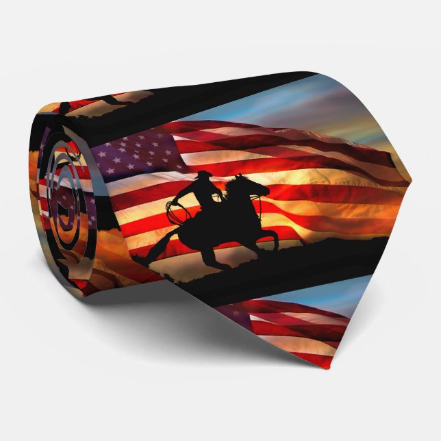 American Cowboy Neck Tie Krawatte (Gerollt)