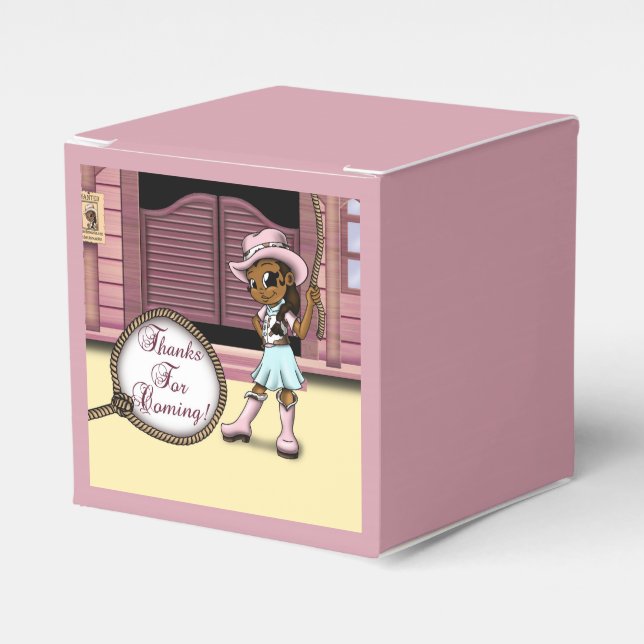 American Cowgirl Birthday Geschenkschachtel (Vorderseite)