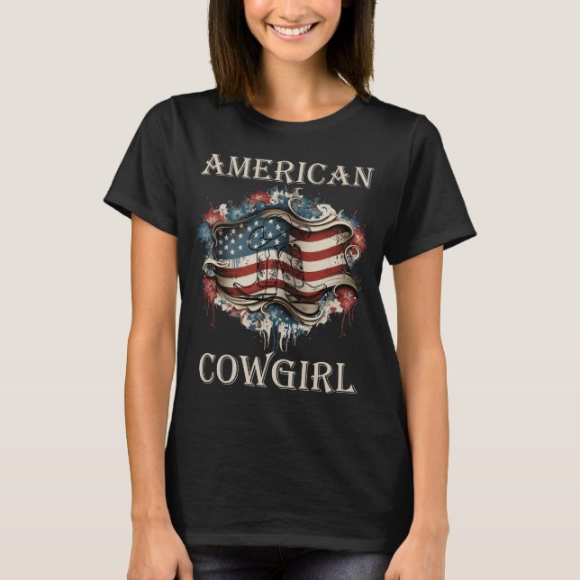 American Cowgirl, Patriotic T-Shirt (Vorderseite)