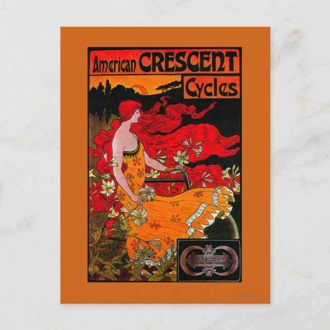 American Crescent Vintag PosterEurope Postkarte (Vorderseite)