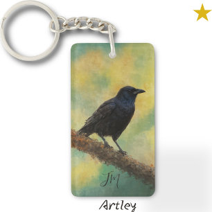American Crow Bird Peinture Nom personnalisé Birde