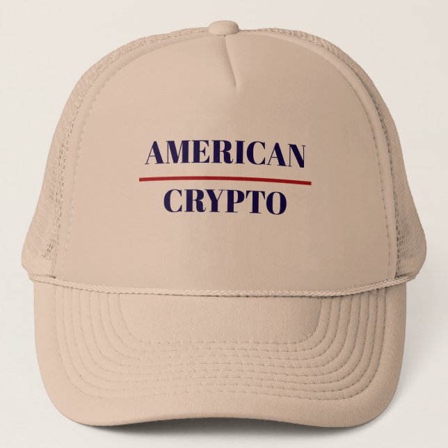 American Crypto Trucker Hat Truckerkappe (Vorderseite)