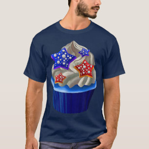 American Cupcake Lover USA Flag 4. Juli Backen T-Shirt
