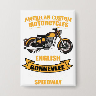 American Custom Motorcycle Bonneville Speedway Button