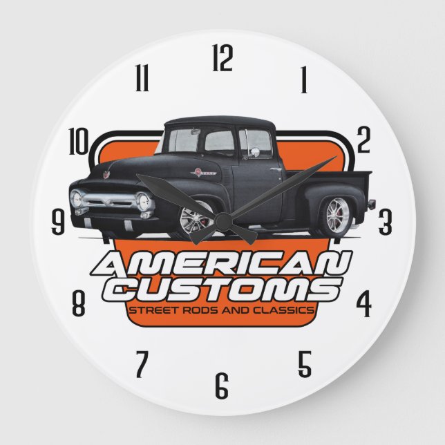 American Customs Truck Große Wanduhr (Vorderseite)