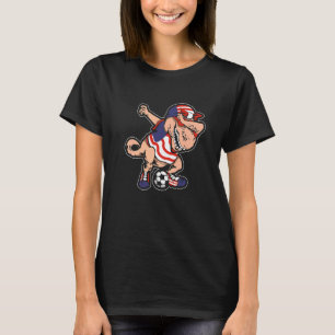 American Dabbing Soccer TRex Dino US Dab Soccer A T-Shirt