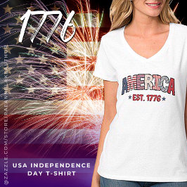 American Day T - Shirt 1776 Independence Day