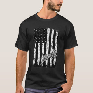 American Deer Hunter Patriotic Funny Camouflage US T-Shirt