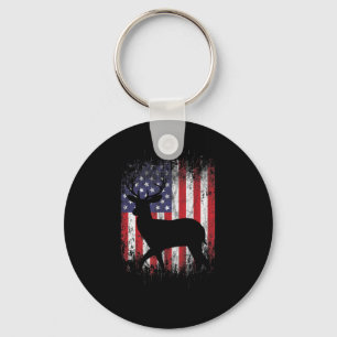American Deer Jagd Patriotic Hunter Flag Whiteway Schlüsselanhänger