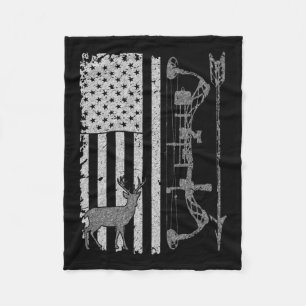 American Deer Junting Bow Hunter Flag Zubehör Fleecedecke