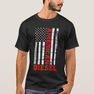 American Diesel Flag Truck Turbo Brothers T-Shirt