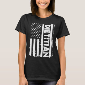 American Dietitian USA Flag Outfit Diet Nutritioni T-Shirt