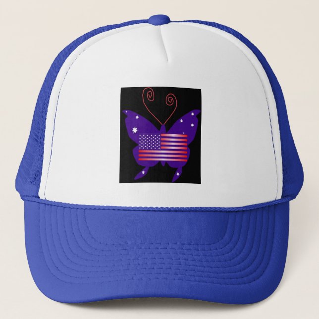 American Diva Butterfly Truckerkappe (Vorderseite)