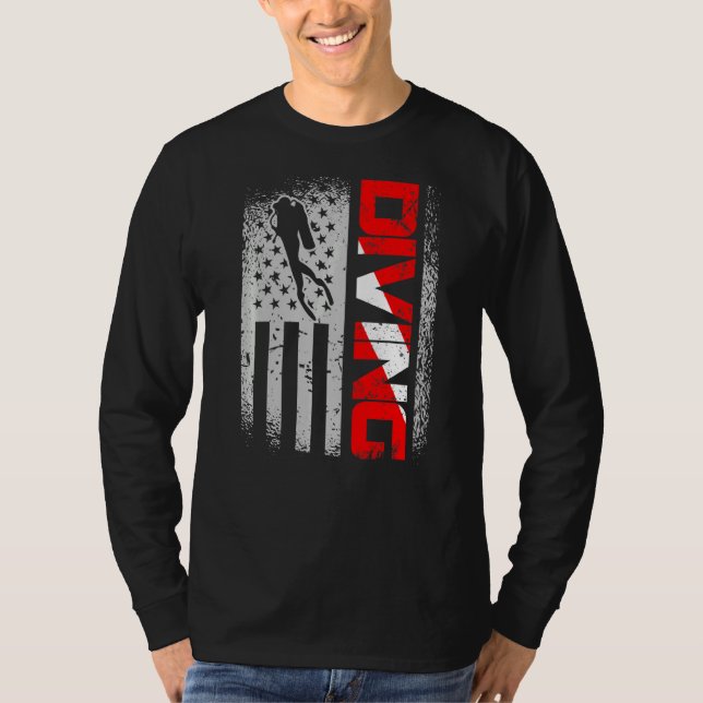 American Diver Down Flag UG Flag Dive 1 T-Shirt (Vorderseite)