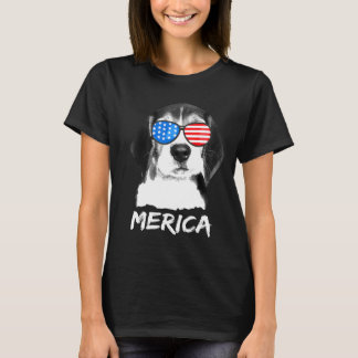 American Dog Beagle Independence Day USA T-Shirt