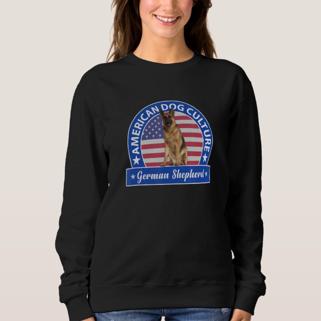 AMERICAN DOG CULTURE DOGS GERMAN SHEPHERD ALSATIAN SWEATSHIRT (Vorderseite)
