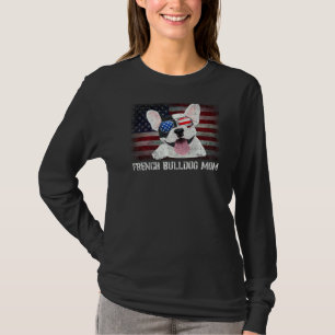 American Dog US Flag 4. Jul. von Bulldog Mama T-Shirt