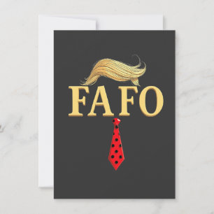 American Donald Trump FAFO USA Flag Patriotic Dankeskarte