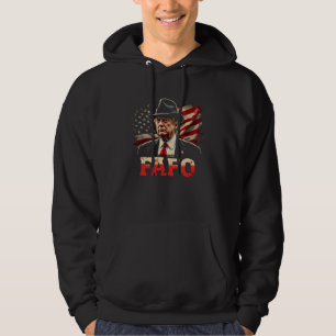 American Donald Trump FAFO USA Flag Patriotic Hoodie