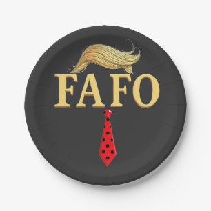 American Donald Trump FAFO USA Flag Patriotic Pappteller