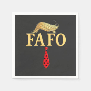 American Donald Trump FAFO USA Flag Patriotic Serviette