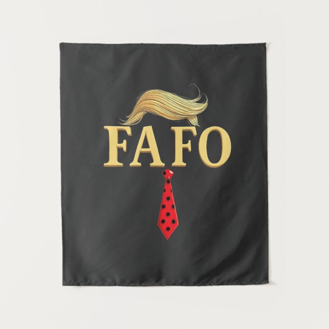 American Donald Trump FAFO USA Flag Patriotic Wandteppich (Vorderseite)