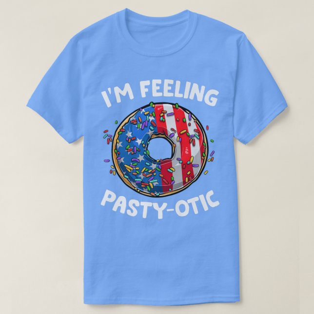 American Donut Lover Baking Pastry 4th Of July Cut T-Shirt (Design vorne)
