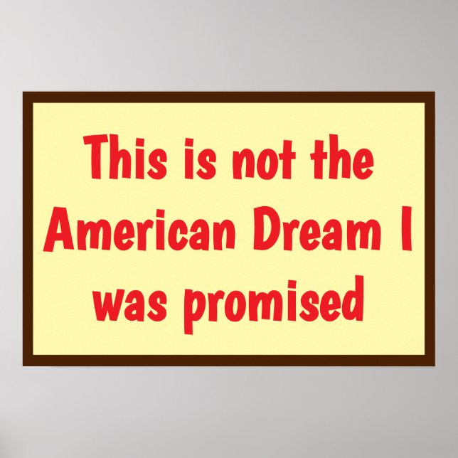 American Dream Promised Poster (Vorne)