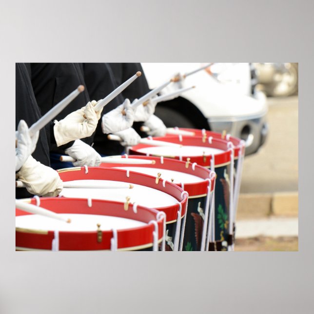 American Drummer USA Color Foto Wall Poster (Vorne)