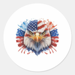 American Eagle Bald Eagle Runder Aufkleber