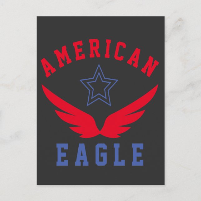 AMERICAN EAGLE - CARTE POSTALE LIBRE (Devant)