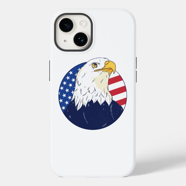 American Eagle Flag Case-Mate iPhone 14 Hülle (Rückseite)