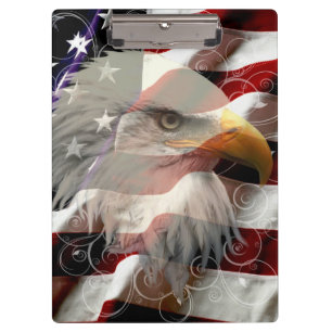 American Eagle Flag Clipboard Klemmbrett