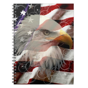 American Eagle Flag Notebook Notizblock