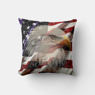 American Eagle Flag Throw Kissen