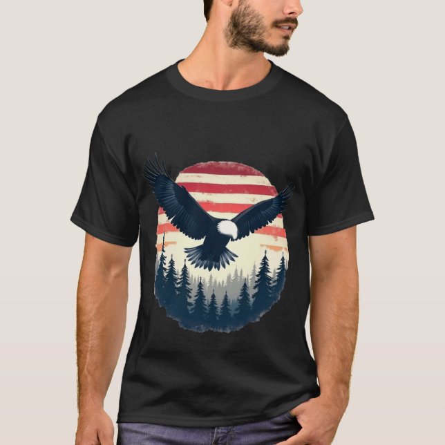 American Eagle Forest Sunset T-Shirt (Vorderseite)