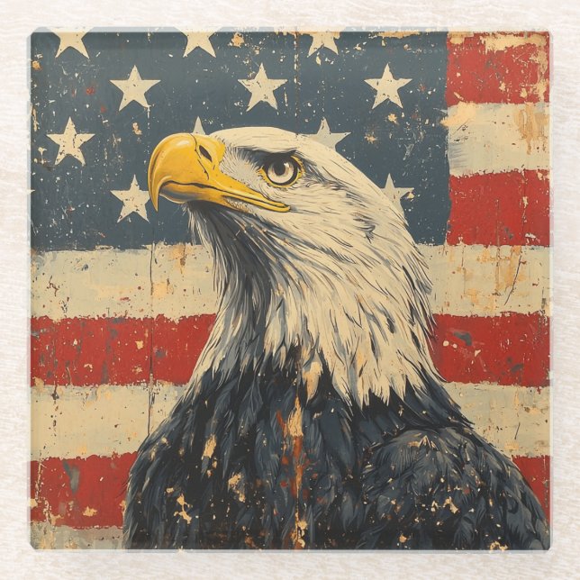 American Eagle Glasuntersetzer (Vorderseite)