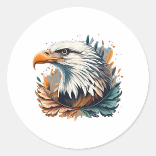 American Eagle Graphic Runder Aufkleber