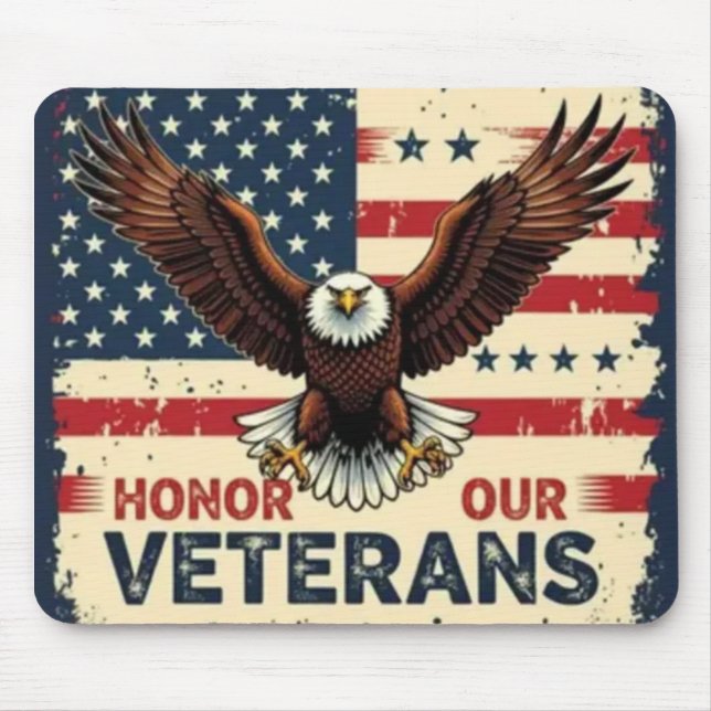 American Eagle Honor Our Veterans Mousepad (Vorne)