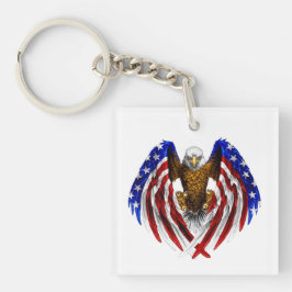 American Eagle mit US-Flagge auf Flügeln Schlüsselanhänger