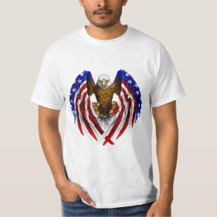 American Eagle mit US-Flagge auf Flügeln T-Shirt