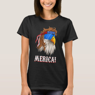 American Eagle Mullet Merica Amerikanische Unabhän T-Shirt
