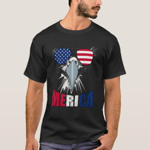 American Eagle Mullet Merica Amerikanische Unabhän T-Shirt