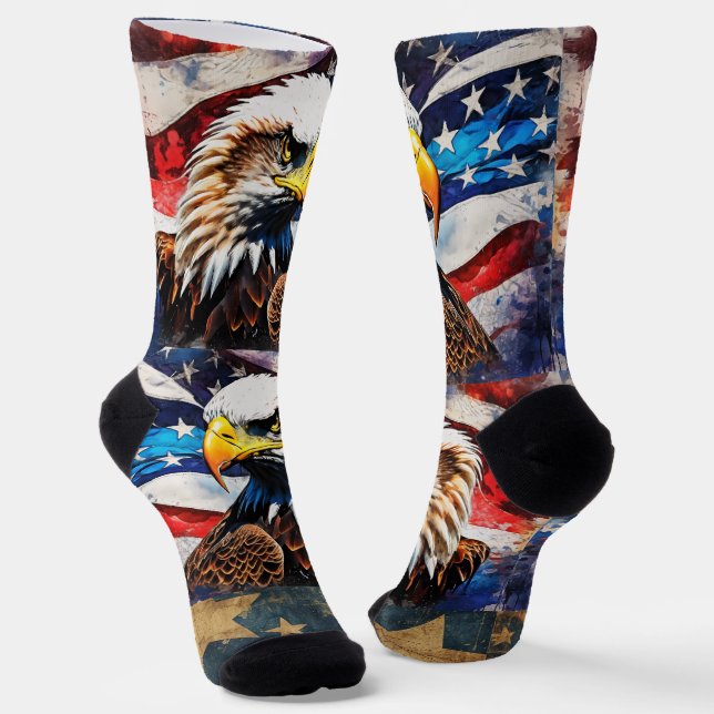 American Eagle Painting Socken (Gewinkelt)